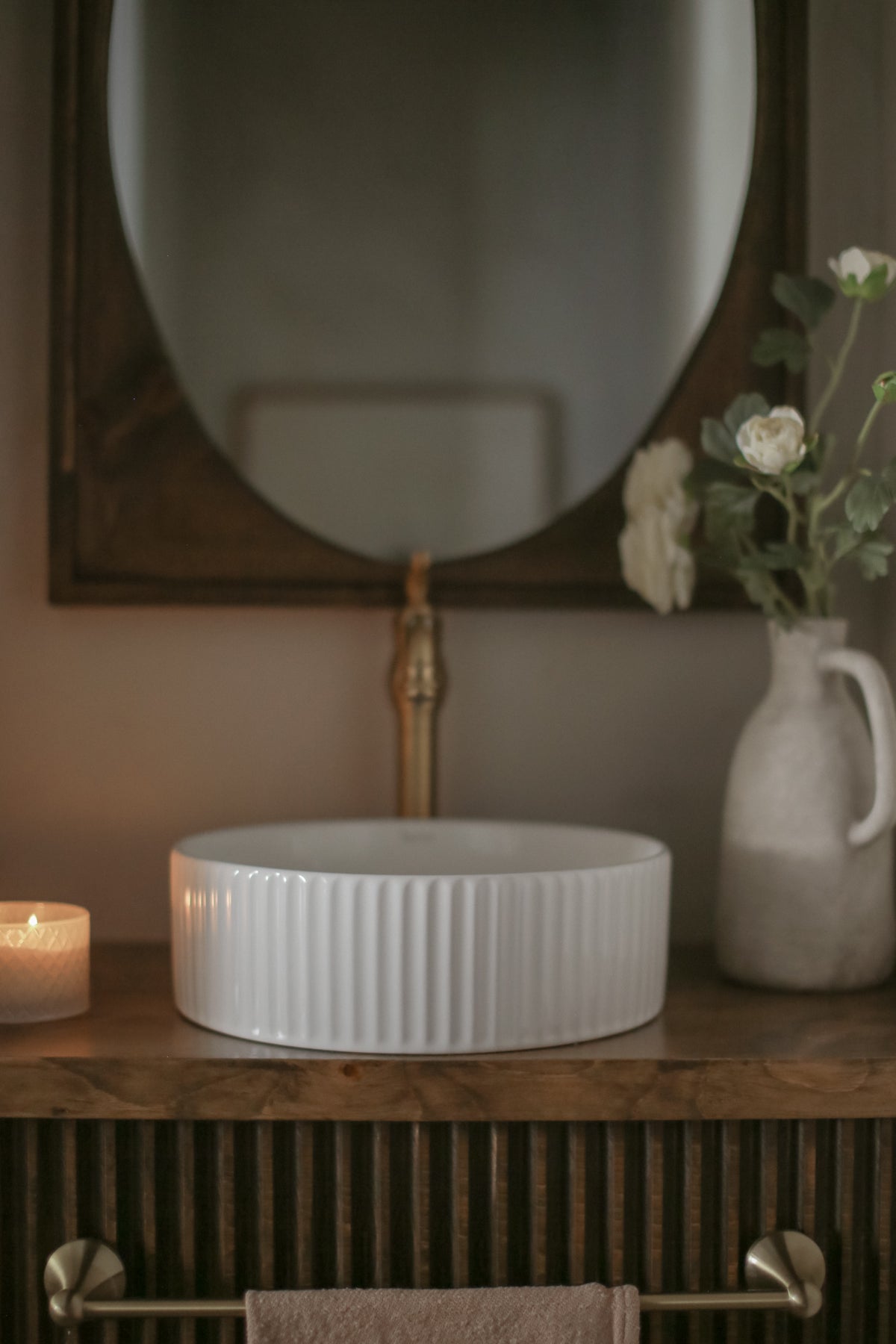 From Builder Grade to Ours: A Custom Powder Room Transformation