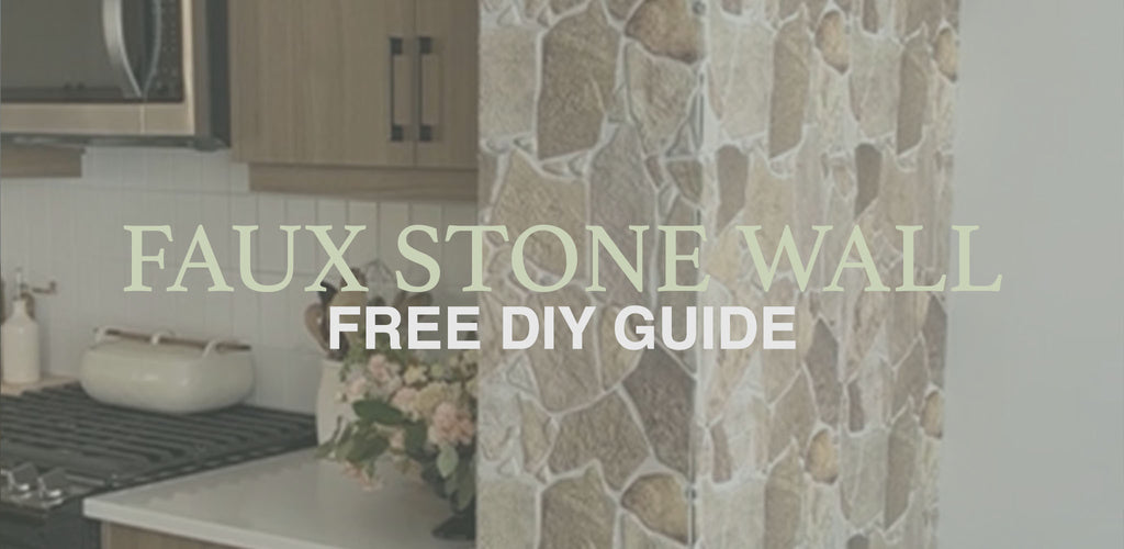 FREE DIY GUIDE - Faux Stone Wall Installation