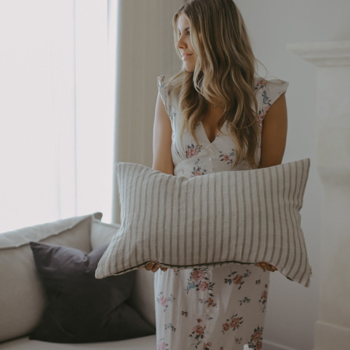 Linen Pinstripe Pillow