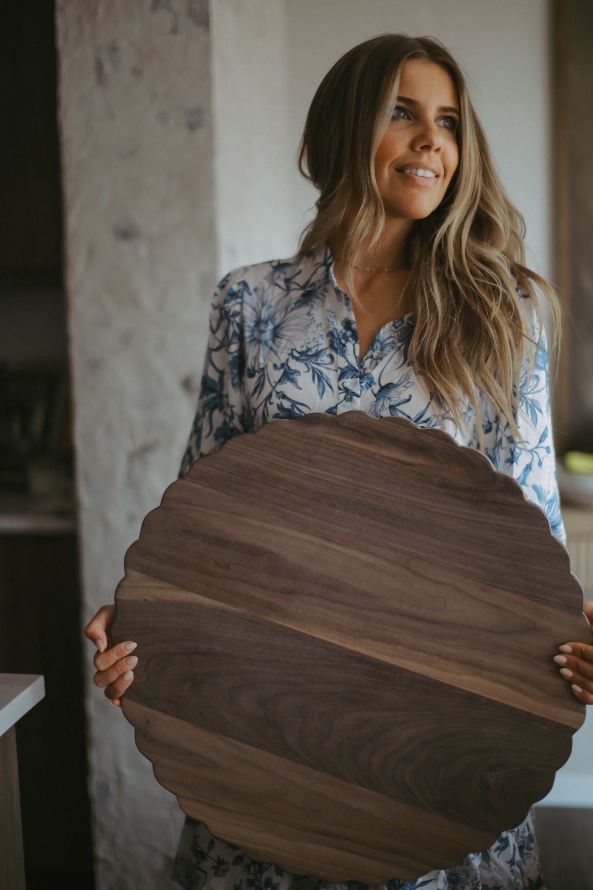 Scalloped Black Walnut Board