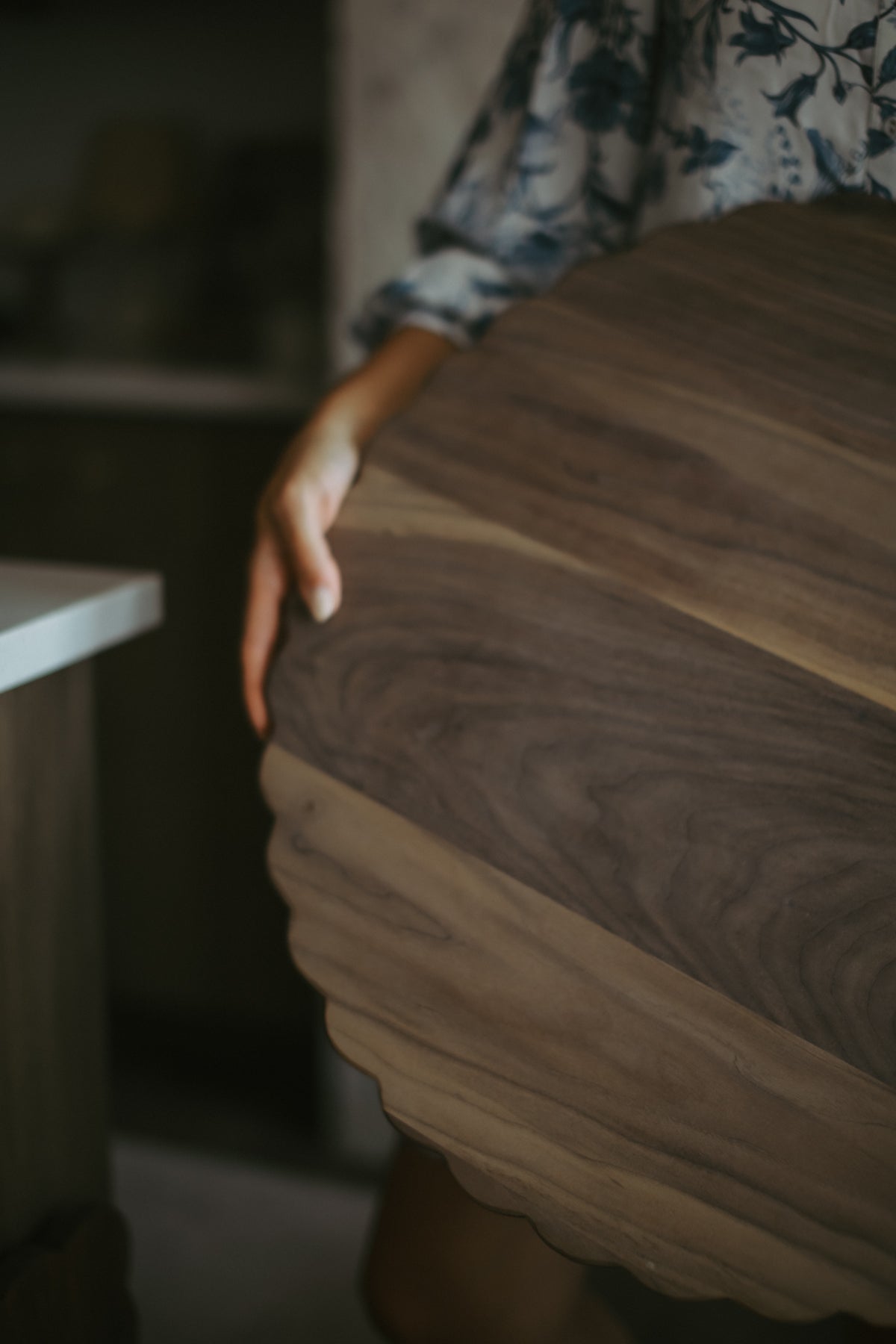 Scalloped Black Walnut Board