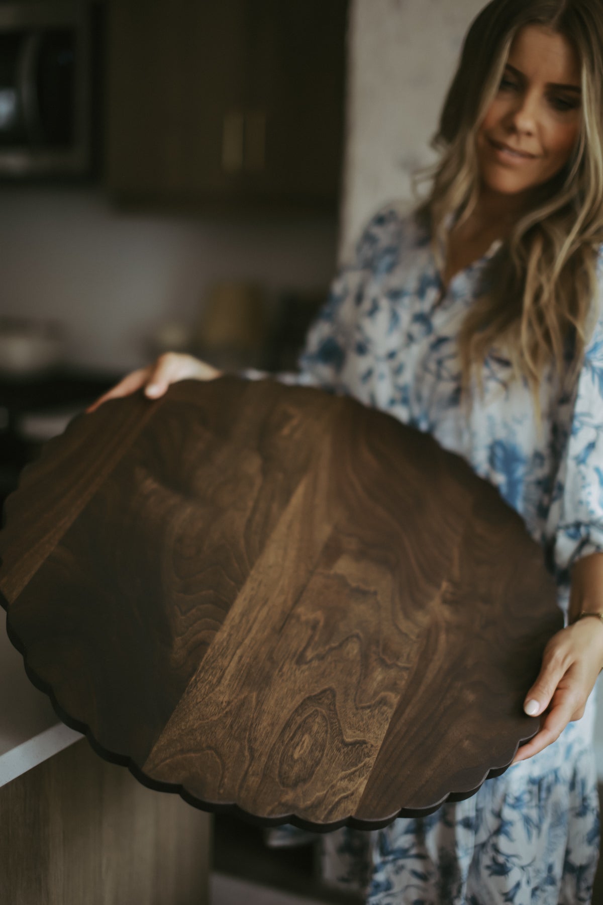 Scalloped Black Walnut Board