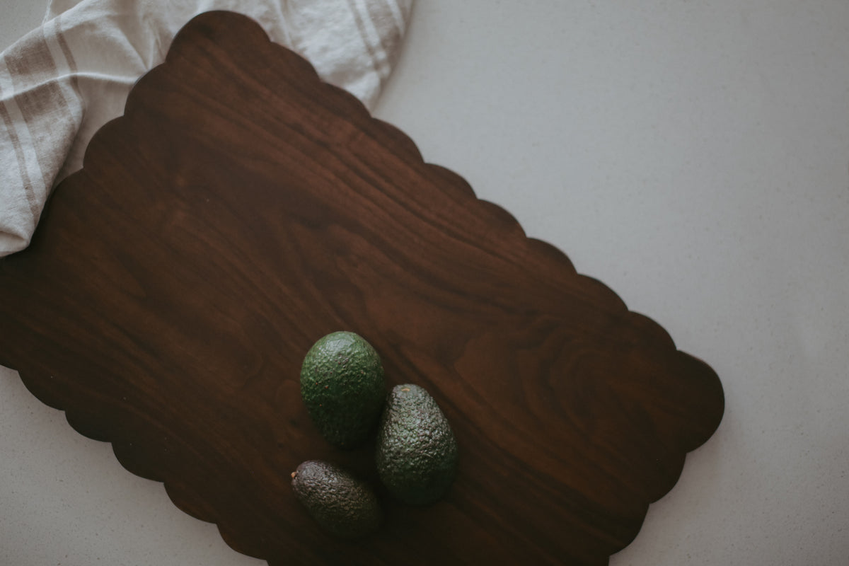 Scalloped Black Walnut Board