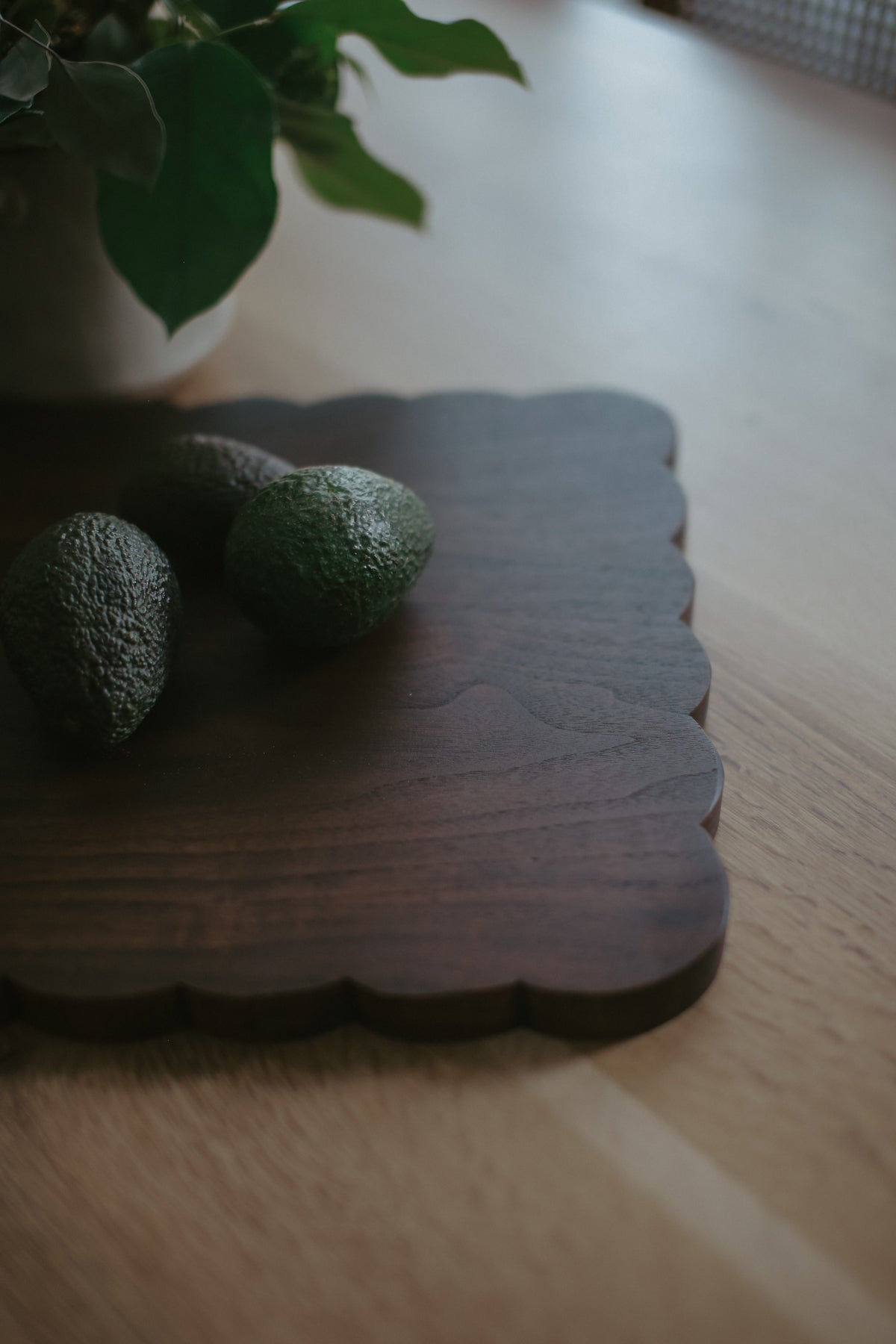 Scalloped Black Walnut Board