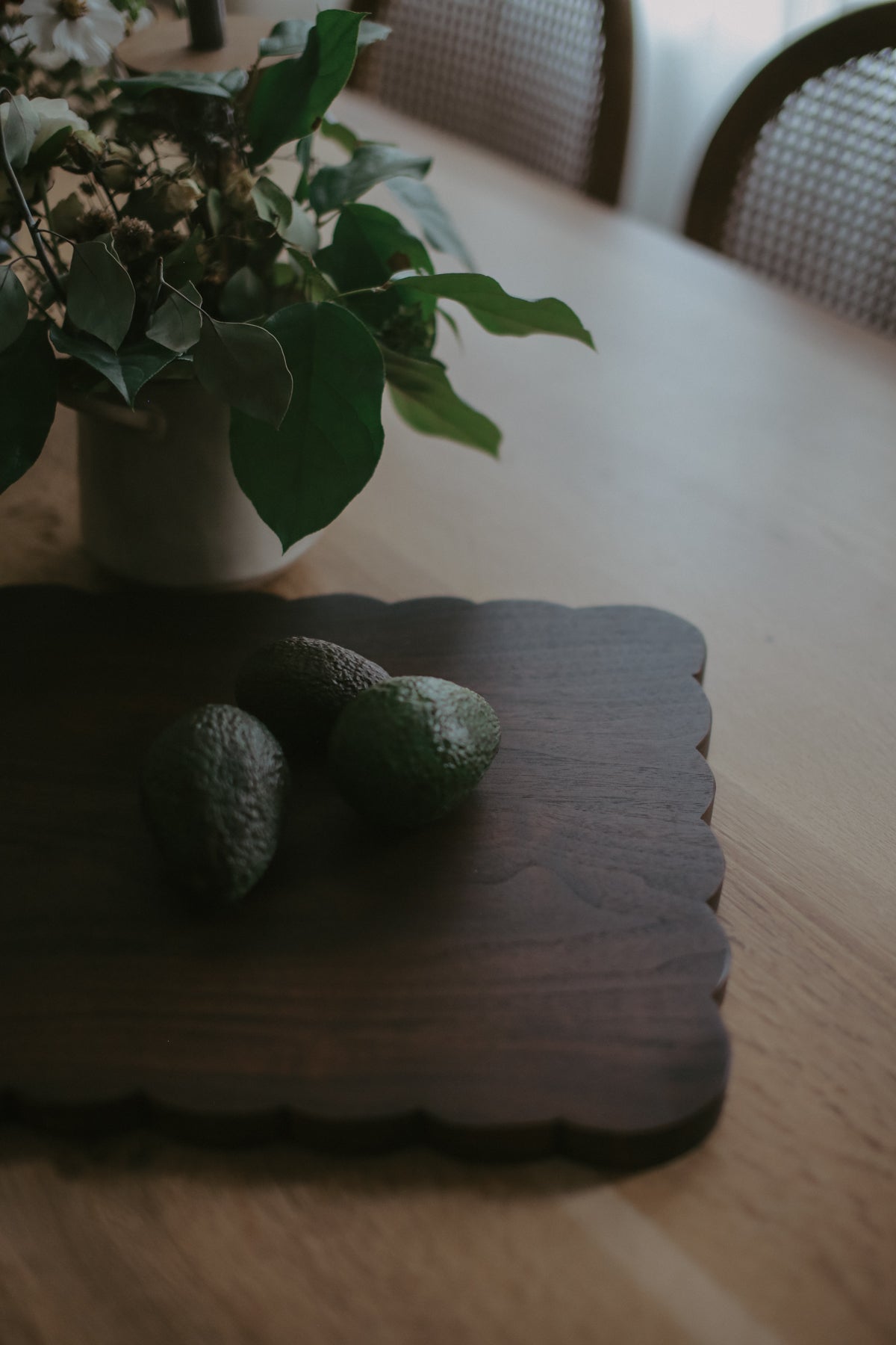 Scalloped Black Walnut Board