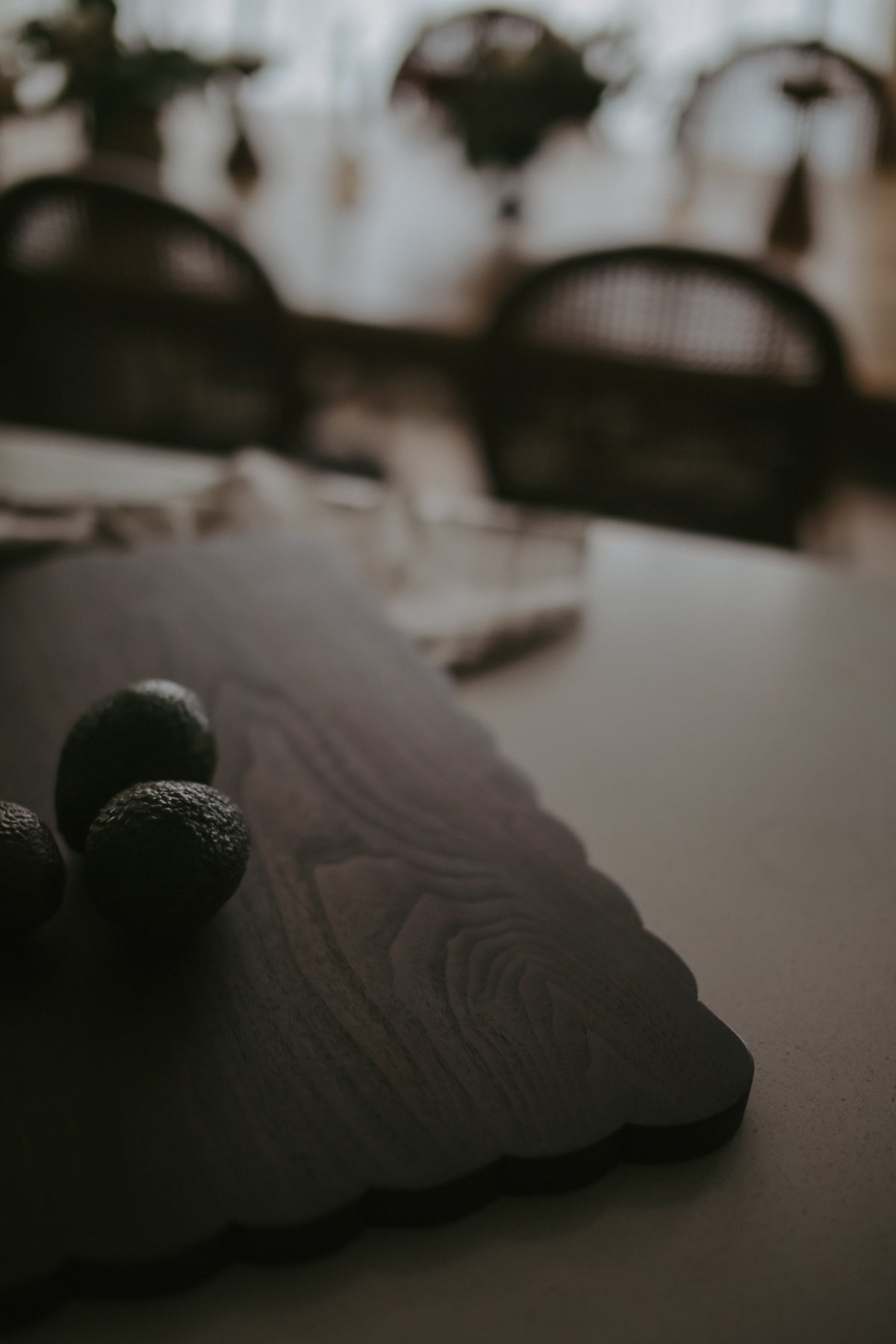 Scalloped Black Walnut Board