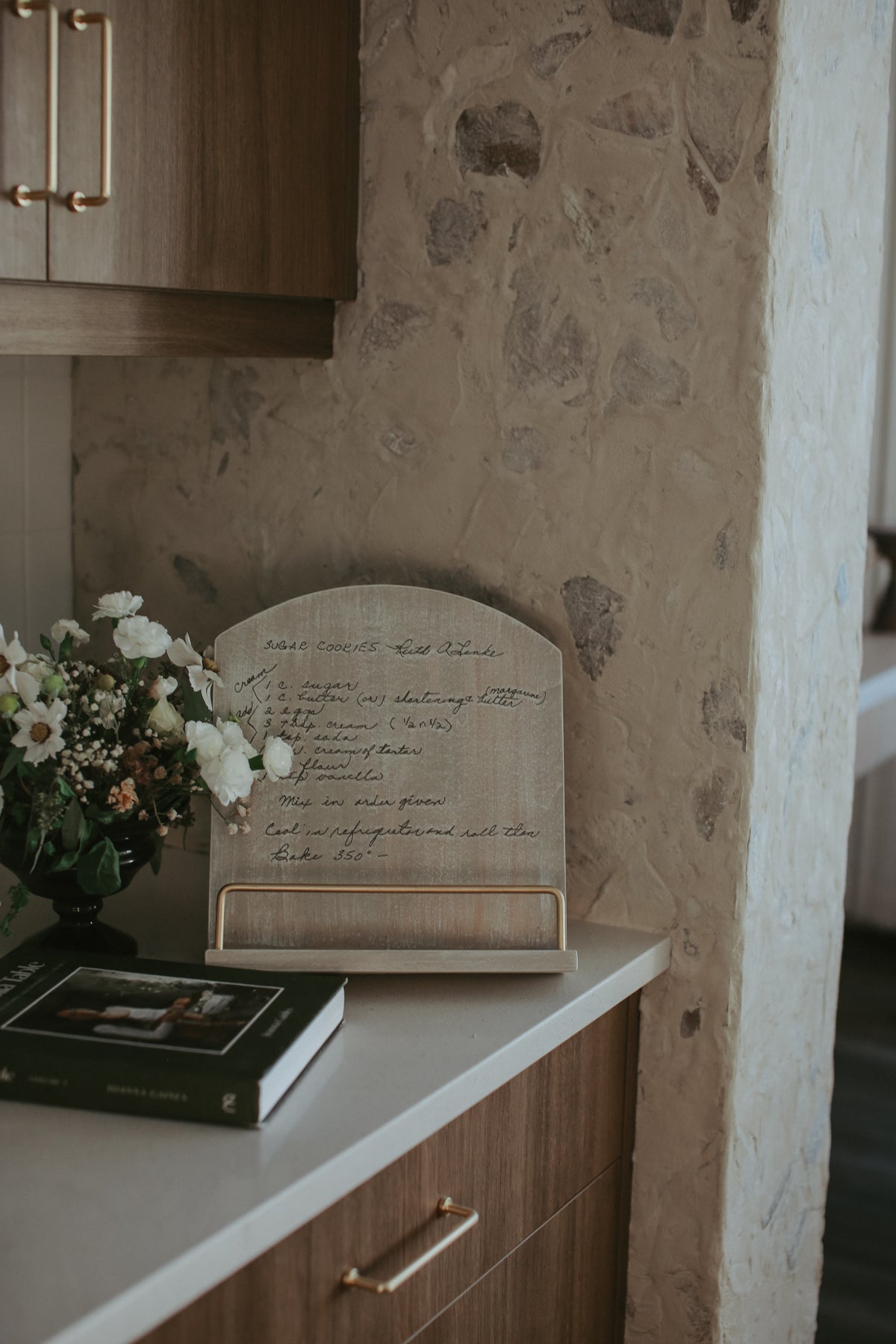 Cookbook Stand with recipe engraving